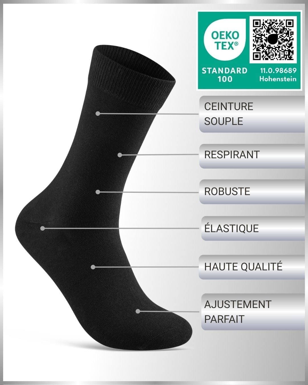 Executive Seamless Cotton Business Socks